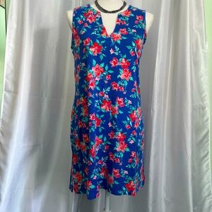 Lands End floral cover up dress cotton Small